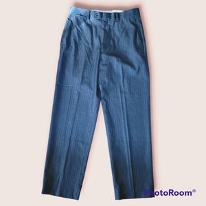 Braggi By Louis Raphael Navy Pinstripe Slacks